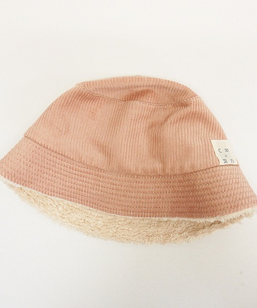 connect M(コネクトエム)の「コーデュロイボアバケットHAT(オーガニック)(ハット・キッズ・ピンクベージュ/ベージュ/グレー・S/M)」の5枚目の写真