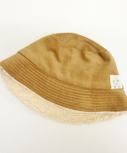 connect M(コネクトエム)の「コーデュロイボアバケットHAT(オーガニック)(ハット・キッズ・ピンクベージュ/ベージュ/グレー・S/M)」の10枚目の写真