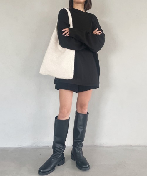 wears(ウェアーズ)の「【A4収納可】キラキラシャギーニットトートバッグ(トートバッグ・レディース・アイボリー/ブラック/シルバー・FREE)」の9枚目の写真
