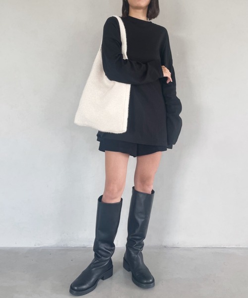 wears(ウェアーズ)の「【A4収納可】キラキラシャギーニットトートバッグ(トートバッグ・レディース・アイボリー/ブラック/シルバー・FREE)」の11枚目の写真
