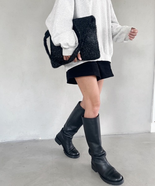 wears(ウェアーズ)の「【A4収納可】キラキラシャギーニットトートバッグ(トートバッグ・レディース・アイボリー/ブラック/シルバー・FREE)」の20枚目の写真