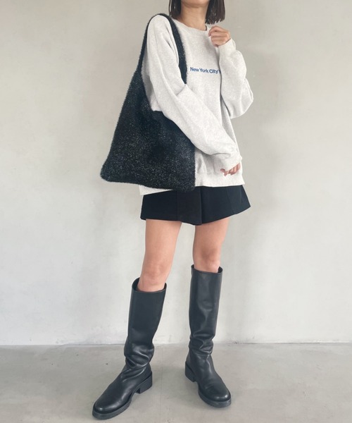 wears(ウェアーズ)の「【A4収納可】キラキラシャギーニットトートバッグ(トートバッグ・レディース・アイボリー/ブラック/シルバー・FREE)」の22枚目の写真