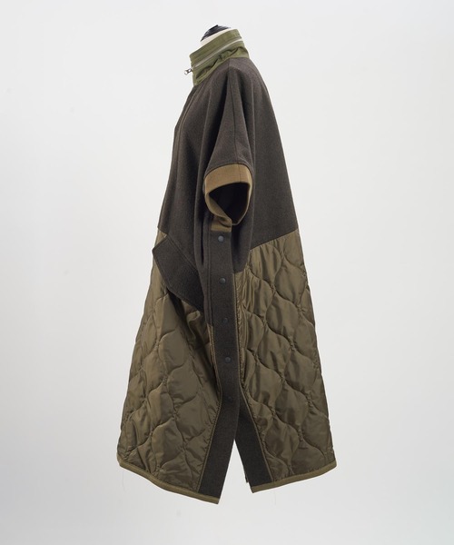 gomme（ゴム）の「モッサ　アーミーコート（ポンチョ・レディース・カーキ/ブラック・MEDIUM）」の9枚目の写真