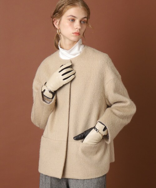 ◇【otonaMUSE12月号掲載】モヘヤ混シャギーショートジャケット