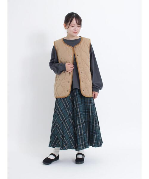 Samansa Mos2（サマンサ モスモス）の「ロゴアソートプリントロングTシャツ（Tシャツ/カットソー・レディース・キナリ/チャコールグレー/オフホワイト・F）」の19枚目の写真