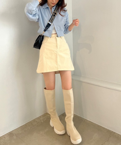 セール】ダブルダブルジップアップ/ワンポイント刺繍スウェット