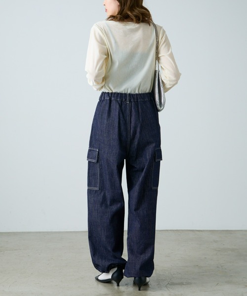 CIAOPANIC TYPY（チャオパニックティピー）の「【TYPYDENIM】カーゴデニム（デニムパンツ・レディース・ネイビー/ブラック・SMALL/MEDIUM）」の17枚目の写真
