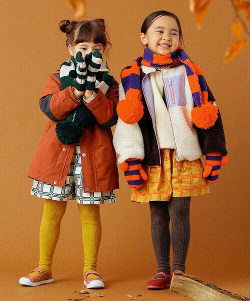 B:MING by BEAMS(ビーミングバイビームス)の「B:MING by BEAMS / ボーダー マフラー(マフラー・キッズ・グリーン/オレンジ・FREE)」の14枚目の写真