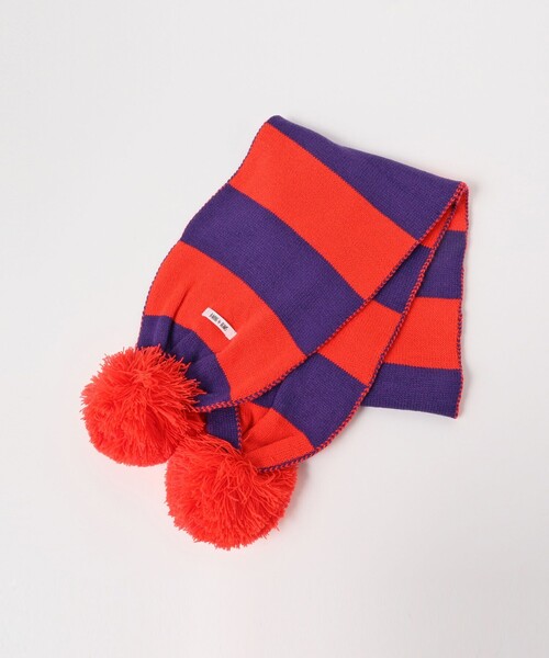 B:MING by BEAMS(ビーミングバイビームス)の「B:MING by BEAMS / ボーダー マフラー(マフラー・キッズ・グリーン/オレンジ・FREE)」の7枚目の写真