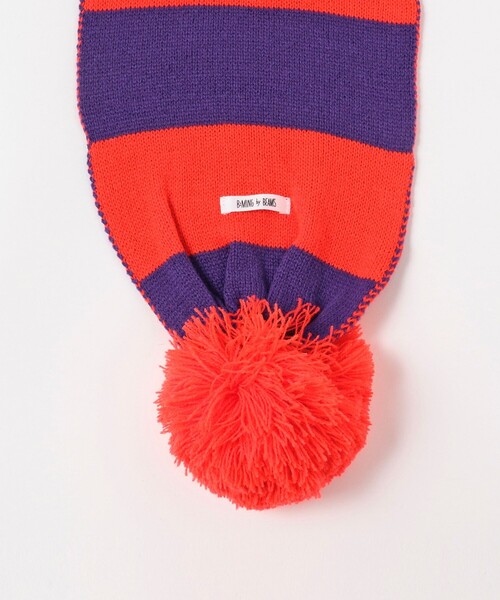 B:MING by BEAMS(ビーミングバイビームス)の「B:MING by BEAMS / ボーダー マフラー(マフラー・キッズ・グリーン/オレンジ・FREE)」の6枚目の写真