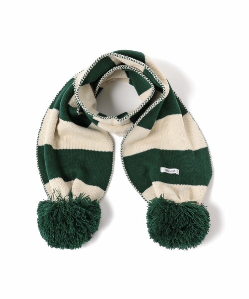 B:MING by BEAMS(ビーミングバイビームス)の「B:MING by BEAMS / ボーダー マフラー(マフラー・キッズ・グリーン/オレンジ・FREE)」の5枚目の写真