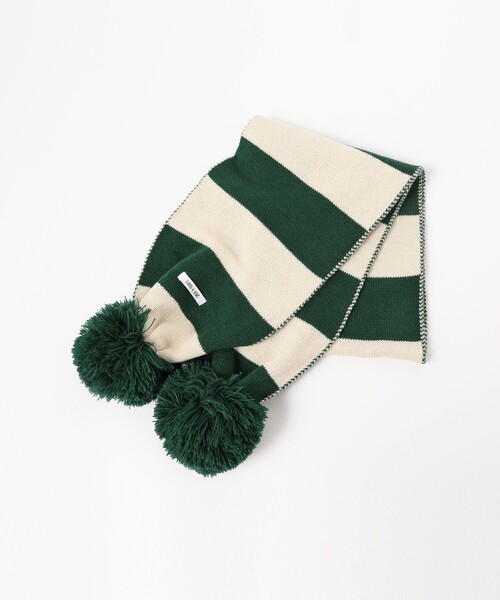 B:MING by BEAMS(ビーミングバイビームス)の「B:MING by BEAMS / ボーダー マフラー(マフラー・キッズ・グリーン/オレンジ・FREE)」の4枚目の写真