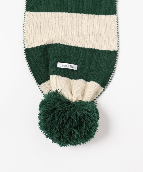 B:MING by BEAMS(ビーミングバイビームス)の「B:MING by BEAMS / ボーダー マフラー(マフラー・キッズ・グリーン/オレンジ・FREE)」の3枚目の写真