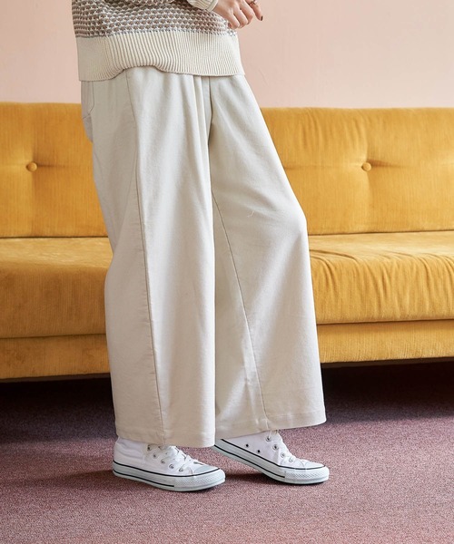 studio CLIP（スタディオクリップ）の「【みんなのリクエストパンツ】柔らかストレッチワイドパンツ[プチ・プラスサイズあり]（その他パンツ・レディース・ブラウン/ネイビー/アイボリー/オレンジ・XX-LARGE/LARGE/XXX-LARGE/MEDIUM/PF/X-LARGE）」の10枚目の写真