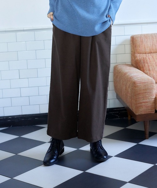 studio CLIP（スタディオクリップ）の「【みんなのリクエストパンツ】柔らかストレッチワイドパンツ[プチ・プラスサイズあり]（その他パンツ・レディース・ブラウン/ネイビー/アイボリー/オレンジ・XX-LARGE/LARGE/XXX-LARGE/MEDIUM/PF/X-LARGE）」の20枚目の写真