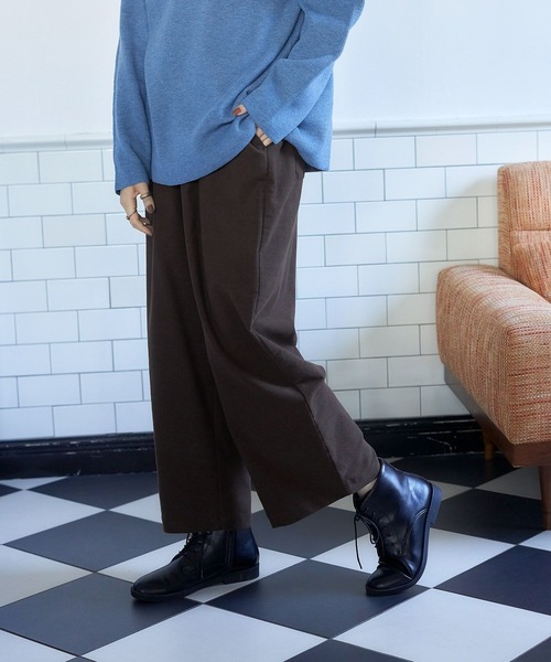 studio CLIP（スタディオクリップ）の「【みんなのリクエストパンツ】柔らかストレッチワイドパンツ[プチ・プラスサイズあり]（その他パンツ・レディース・ブラウン/ネイビー/アイボリー/オレンジ・XX-LARGE/LARGE/XXX-LARGE/MEDIUM/PF/X-LARGE）」の21枚目の写真