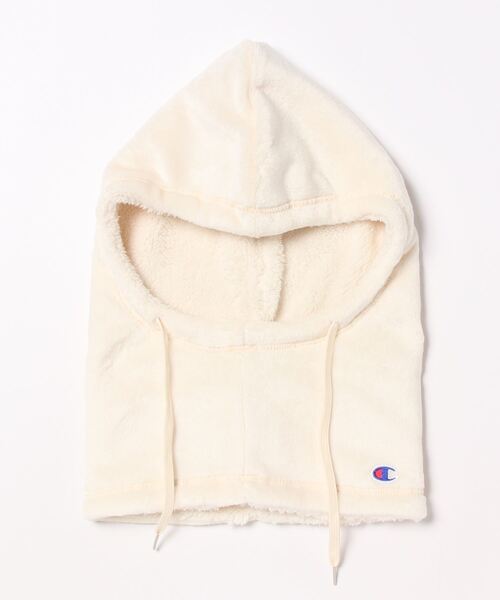 Champion(チャンピオン)の「【CHAMPION/チャンピオン】 ボアフードネックウォーマー(ネックウォーマー/スヌード・メンズ・ブラック/ベージュ/アイボリー/ネイビー・FREE)」の3枚目の写真