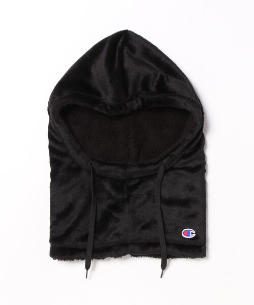 Champion(チャンピオン)の「【CHAMPION/チャンピオン】 ボアフードネックウォーマー(ネックウォーマー/スヌード・メンズ・ブラック/ベージュ/アイボリー/ネイビー・FREE)」の1枚目の写真