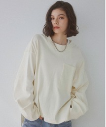 ALEXIA STAM | Oversized Front Pocket Long Sleeve Top /フロントポケットビッグトップス(Tシャツ/カットソー)