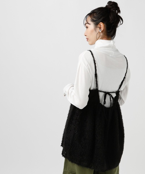 BAYFLOW(ベイフロー)の「【選べる着丈】フェザーキャミビスチェ(ベスト・レディース・ブラック/アイボリー/ミント・SMALL/MEDIUM)」の19枚目の写真