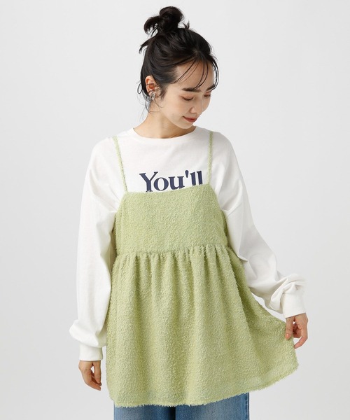 BAYFLOW(ベイフロー)の「【選べる着丈】フェザーキャミビスチェ(ベスト・レディース・ブラック/アイボリー/ミント・SMALL/MEDIUM)」の16枚目の写真