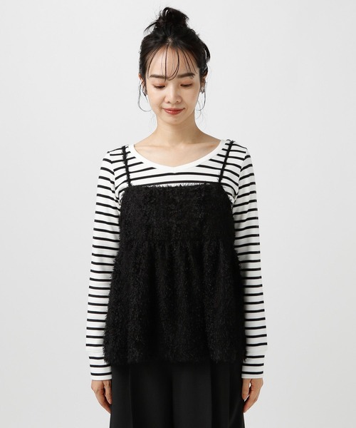 BAYFLOW(ベイフロー)の「【選べる着丈】フェザーキャミビスチェ(ベスト・レディース・ブラック/アイボリー/ミント・SMALL/MEDIUM)」の17枚目の写真