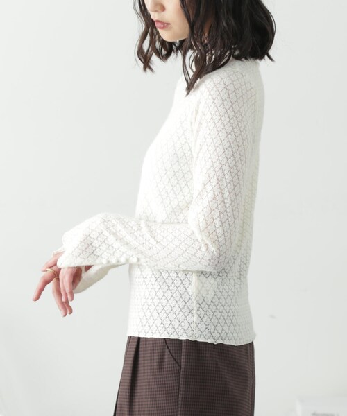 FREE'S MART（フリーズマート）の「◆シアーレースハイネックカットソー（Tシャツ/カットソー・レディース・ブラック/ホワイト・FREE）」の20枚目の写真