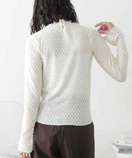 FREE'S MART（フリーズマート）の「◆シアーレースハイネックカットソー（Tシャツ/カットソー・レディース・ブラック/ホワイト・FREE）」の21枚目の写真