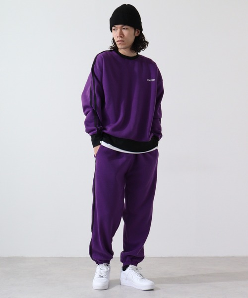 FUNALIVE(ファンアライブ)の「Sideline line sweat balloon pants / サイドライン ラインスウェットバルーンパンツ unisex(スウェットパンツ・メンズ・グレイッシュベージュ/オートミール/ヘザーチャコール/ブラック/パープル・XL/M/L)」の8枚目の写真