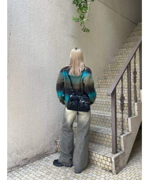 LAGUA GEM(ラグアジェム)の「BORDER MINGLE ニット(ニット/セーター・レディース・ブルー/ピンク・FREE)」の20枚目の写真