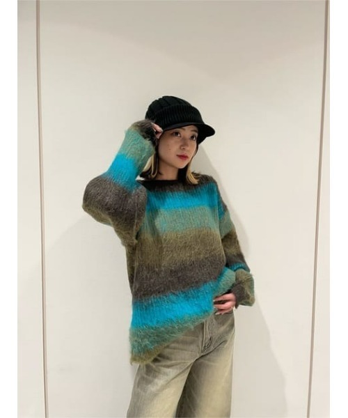 LAGUA GEM(ラグアジェム)の「BORDER MINGLE ニット(ニット/セーター・レディース・ブルー/ピンク・FREE)」の21枚目の写真