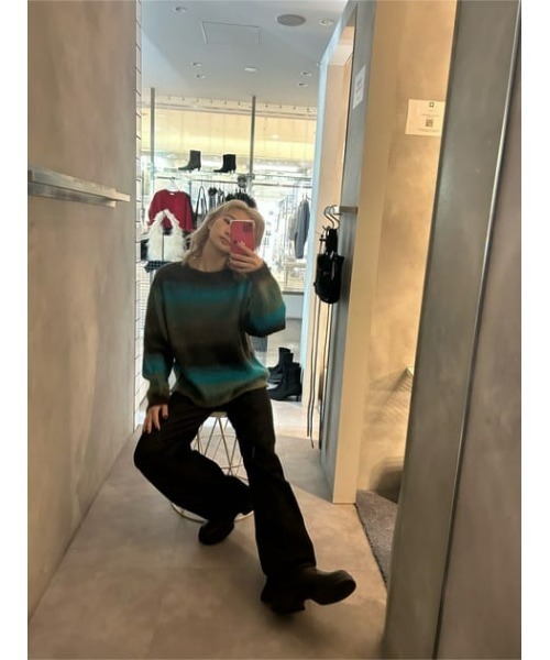 LAGUA GEM(ラグアジェム)の「BORDER MINGLE ニット(ニット/セーター・レディース・ブルー/ピンク・FREE)」の14枚目の写真