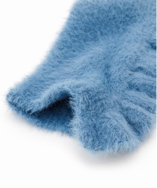 Casselini（キャセリーニ）の「Casselini(キャセリーニ)フリルシャギーアームウォーマー（手袋・レディース・オフホワイト/ブルー/ブラック・FREE）」の10枚目の写真