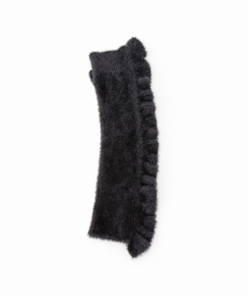 Casselini（キャセリーニ）の「Casselini(キャセリーニ)フリルシャギーアームウォーマー（手袋・レディース・オフホワイト/ブルー/ブラック・FREE）」の7枚目の写真