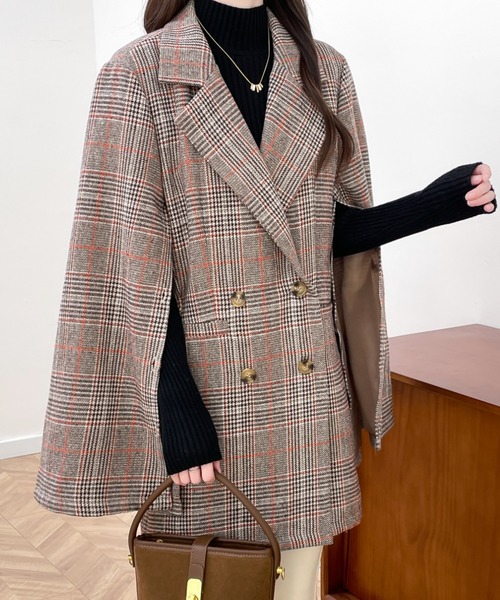 ABITOKYO（アビトーキョー）の「袖スリットビックシルエットテーラードジャケット（テーラードジャケット・レディース・ブラック/ブラック系その他/ブラウン系その他/ベージュ系その他/ブラウン系その他2・M/L）」の19枚目の写真