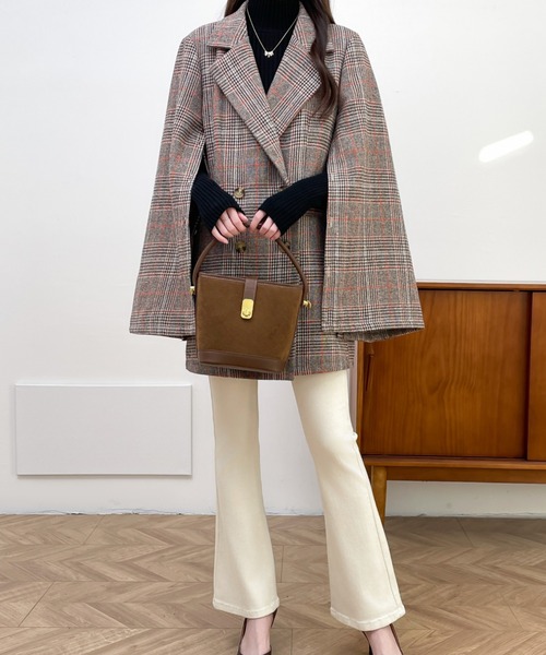 ABITOKYO（アビトーキョー）の「袖スリットビックシルエットテーラードジャケット（テーラードジャケット・レディース・ブラック/ブラック系その他/ブラウン系その他/ベージュ系その他/ブラウン系その他2・M/L）」の16枚目の写真