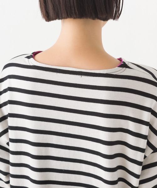 OMNES(オムネス)の「裏フリースあったか長袖Tシャツ(Tシャツ/カットソー・レディース・ベージュ/ホワイト/ホワイト×ブラック/ブラック/グレー系その他/グレー×ホワイト・MEDIUM/LARGE)」の14枚目の写真