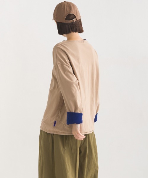OMNES(オムネス)の「裏フリースあったか長袖Tシャツ(Tシャツ/カットソー・レディース・ベージュ/ホワイト/ホワイト×ブラック/ブラック/グレー系その他/グレー×ホワイト・MEDIUM/LARGE)」の19枚目の写真