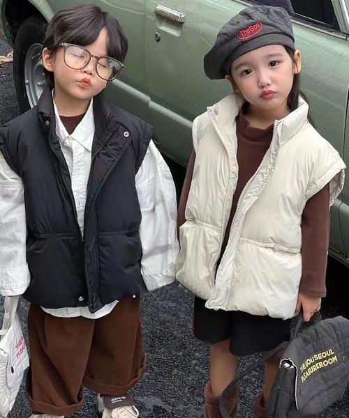 【aimoha-KIDS-】子供服 ベーシックダウンベスト（ダウンベスト）｜aimoha（アイモハ）