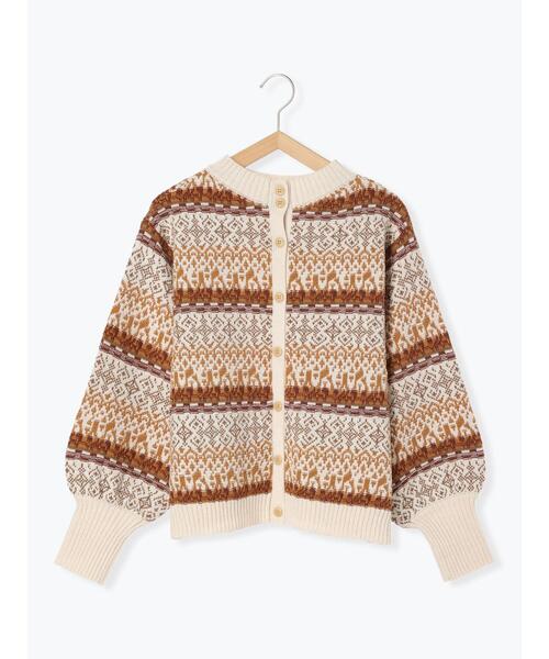 Samansa Mos2（サマンサ モスモス）の「【マシンウォッシャブル】前後着ジャカードニット（ニット/セーター・レディース・チャコールグレー/オフホワイト/ベージュ・F）」の14枚目の写真