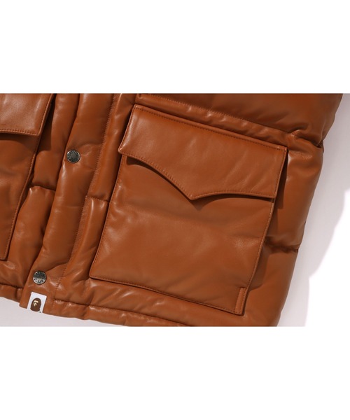 A BATHING APE（アベイシングエイプ）の「LEATHER CLASSIC DOWN JACKET M（ダウンジャケット/コート