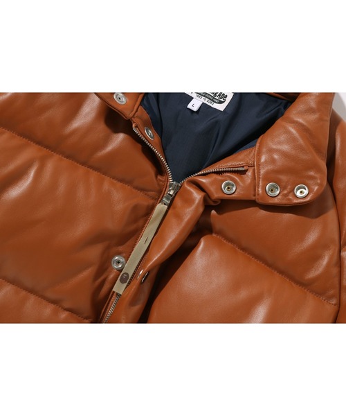 A BATHING APE（アベイシングエイプ）の「LEATHER CLASSIC DOWN JACKET M（ダウンジャケット/コート