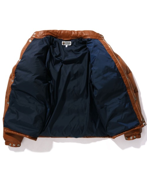 A BATHING APE（アベイシングエイプ）の「LEATHER CLASSIC DOWN JACKET M（ダウンジャケット/コート