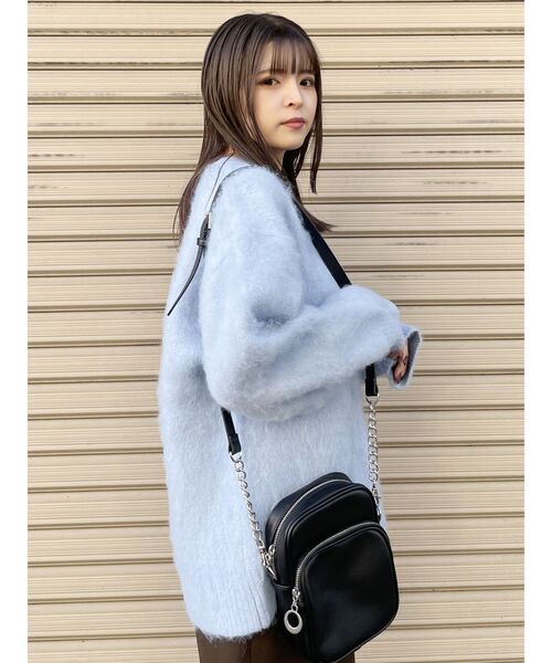 MURUA（ムルーア）の「ジオメ柄シャギーニット（ニット/セーター・レディース・グレー/その他1/ライトブルー・FREE）」の18枚目の写真