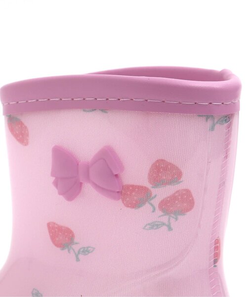 apres les cours（アプレレクール）の「GIRLSレインシューズ(花・いちご)（レインシューズ・キッズ・アイボリー/ラベンダー・19/14/15 /18/17/16）」の6枚目の写真