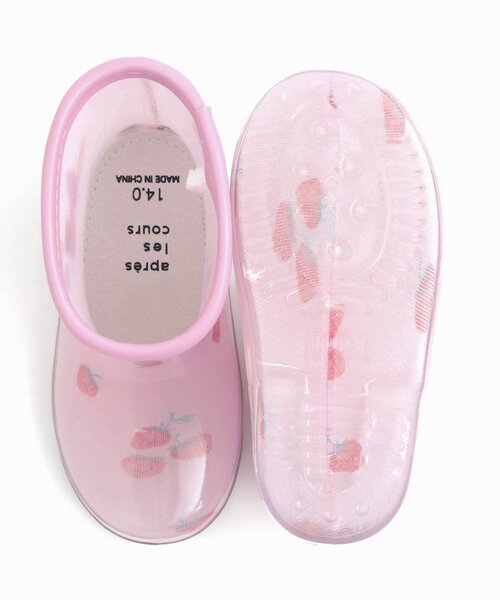 apres les cours（アプレレクール）の「GIRLSレインシューズ(花・いちご)（レインシューズ・キッズ・アイボリー/ラベンダー・19/14/15 /18/17/16）」の9枚目の写真