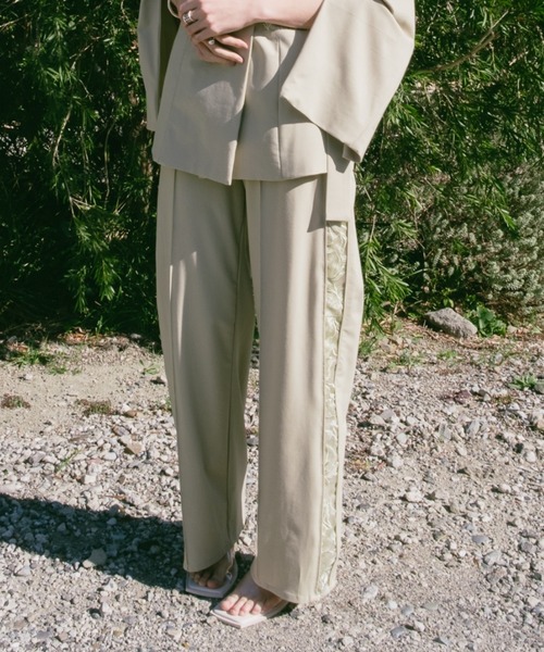 sahara（サハラ）の「Lace Line Pants/レースラインパンツ（スラックス 