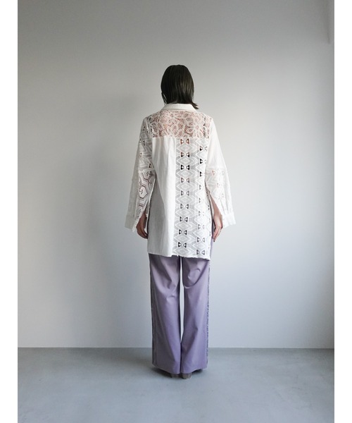 sahara（サハラ）の「Lace Line Pants/レースラインパンツ（スラックス 