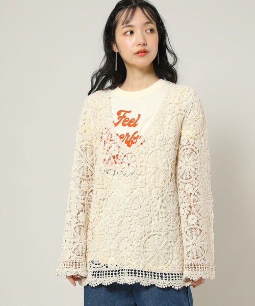 FREAK'S STORE(フリークスストア)の「長袖ニット(ニット/セーター・レディース・オフホワイト・フリ-)」の4枚目の写真
