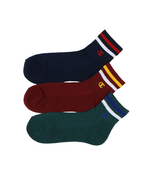 Champion(チャンピオン)の「【Champion/チャンピオン】メンズ 【3足組】クォーターレングスソックス(ソックス/靴下・メンズ・その他/オフホワイト・MEDIUM/SMALL)」の1枚目の写真